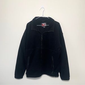 Canada sportswear black zip-up fleece jacket